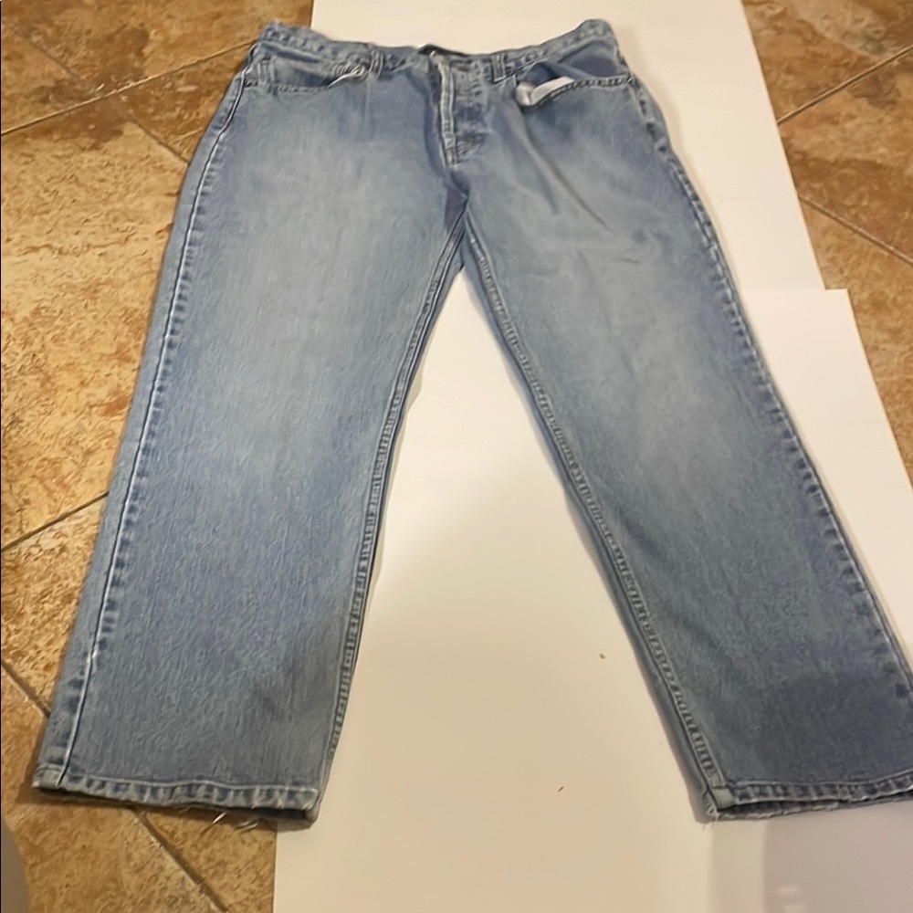 Vtg fossil Men's Light Blue Jeans size 38-32